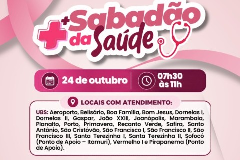 Prefeitura de Muriaé promove Sabadão da Saúde em alusão ao Outubro Rosa