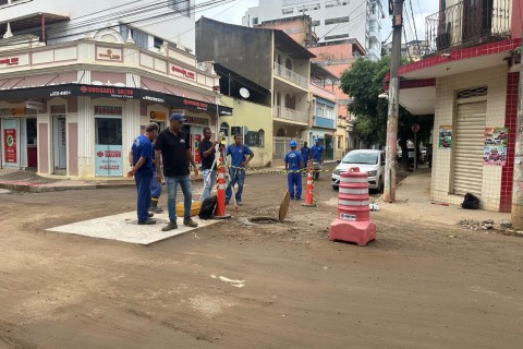 Prefeitura e DEMSUR cobram correções em rede de esgoto no Rosário após vistoria técnica