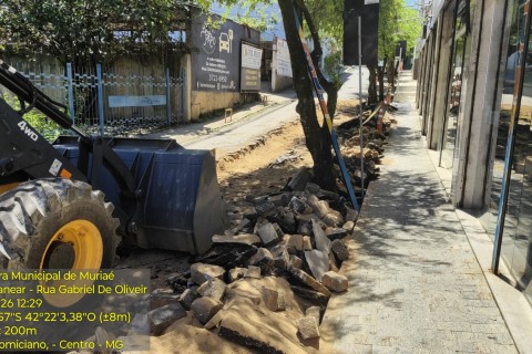 Prefeitura de Muriaé mantém ritmo de obras em diferentes pontos da cidade